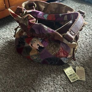 Beautiful patchwork, vintage lucky brand purse